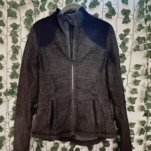 Lululemon Size 2 Athletic Heathered Stretch Jean Zipper Jacket
